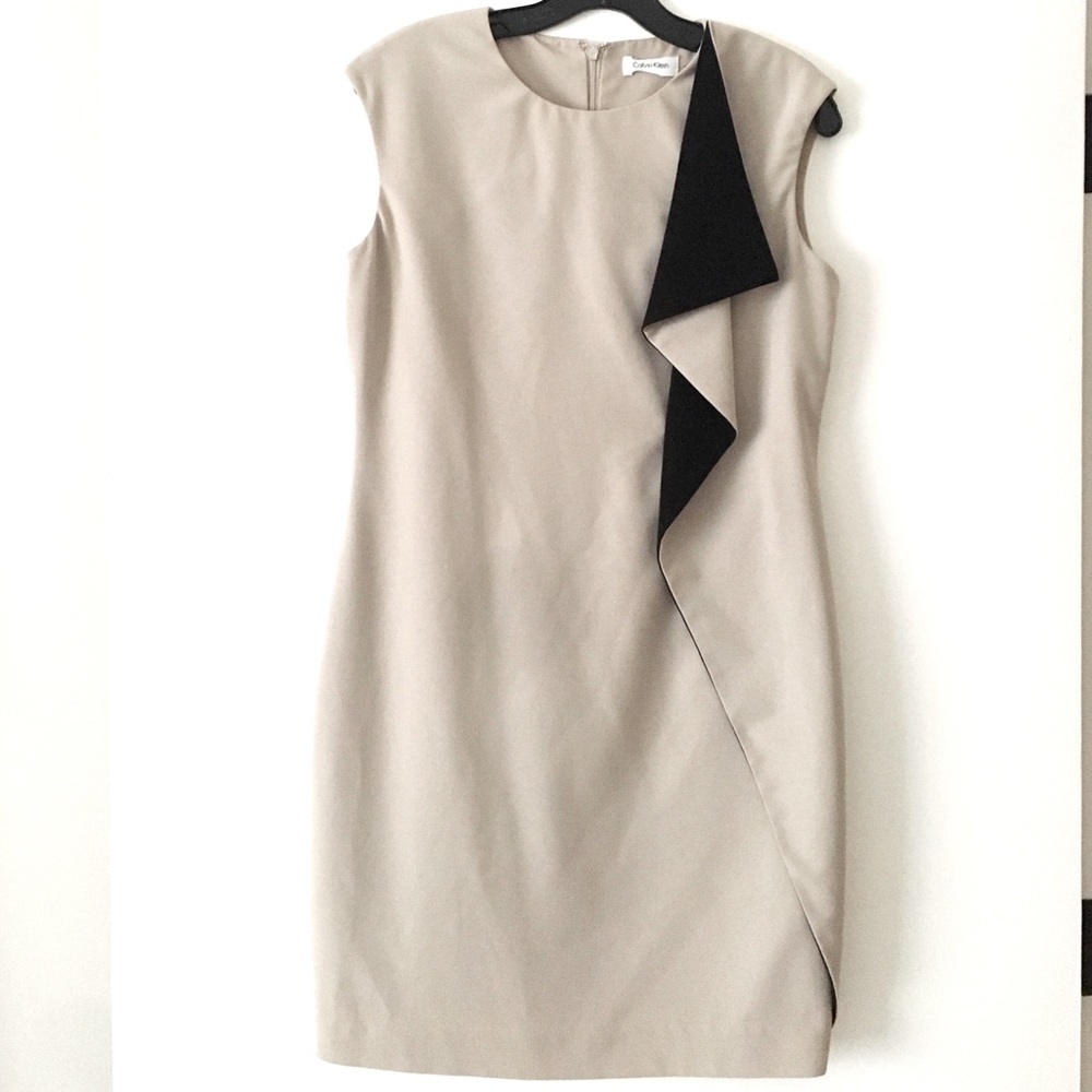 Calvin Klein Tan Sleeveless Dress